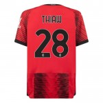 Günstige Fußballtrikots AC Mailand Thiaw 28 Heimtrikot 2023-24 Kurzarm